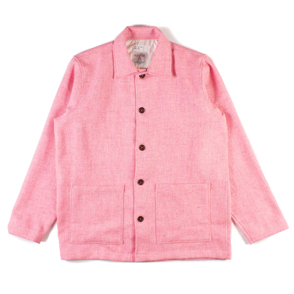 Easy Over Jacket - Pink Harris Tweed