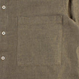 Square Pocket Shirt - Olive Brushed Twill