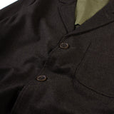 Three Button Jacket - Olive Upcycled Tweed