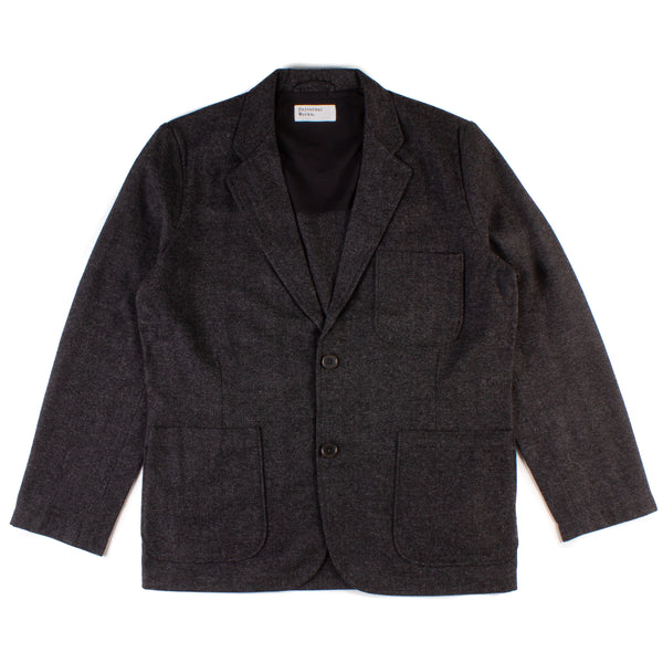 Two Button Jacket - Grey Upcycled Anders Wool