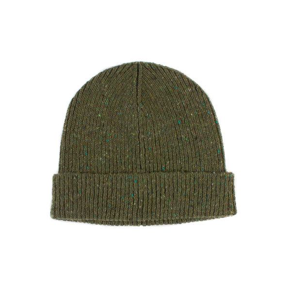 Watch Cap - Green Tweed Knit