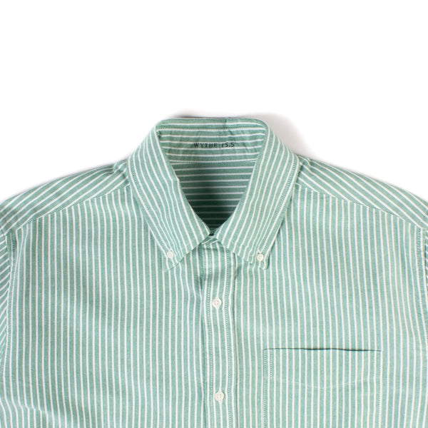 Oxford Cloth Button Down - Evergreen Stripe