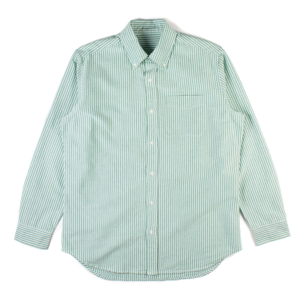 Oxford Cloth Button Down - Evergreen Stripe