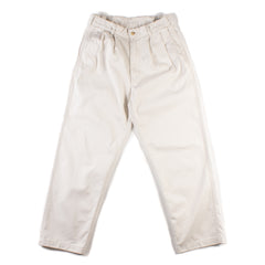 Two Tuck Wide Trousers - Ivory | North American Quality Purveyors