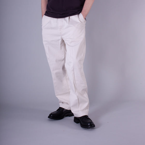 Two Tuck Wide Trousers - Ivory