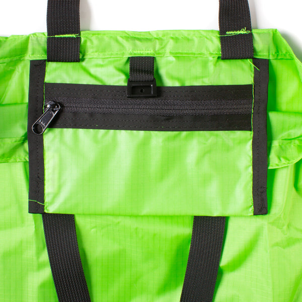 Packable Tote - Lime Green/Black