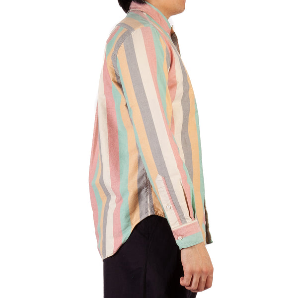 Long Sleeve Buttondown Shirt - Multi Oxford Wide Stripe