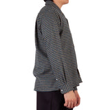 Long Sleeve Camp Shirt - Winter Cotton Tweed Check