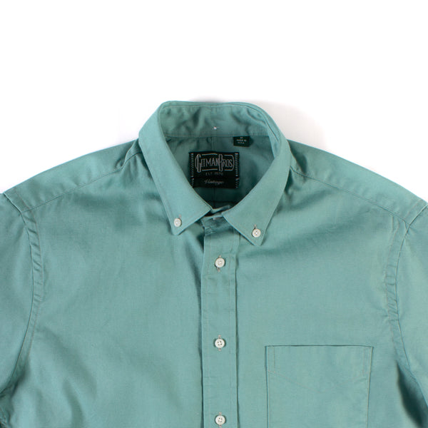 Short Sleeve Buttondown Shirt - Seafoam Overdye Oxford