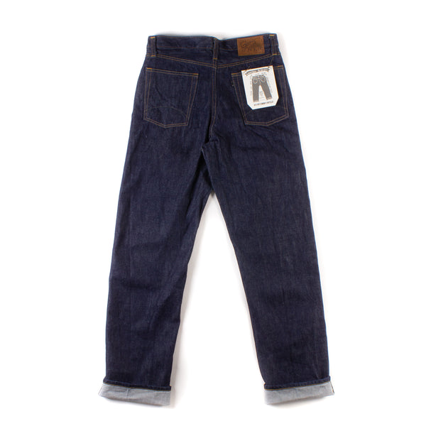 GD113 Relaxed Wide Leg Jean - Washed 14oz Selvedge Denim