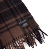 Cashmere Scarf - Brown Borders Plaid