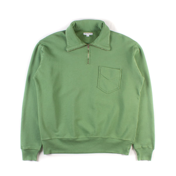 Quarter Zip Sweatshirt - Faded Green