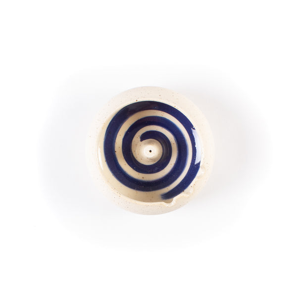 Ceramic Incense Burner/Ashtray - Blue